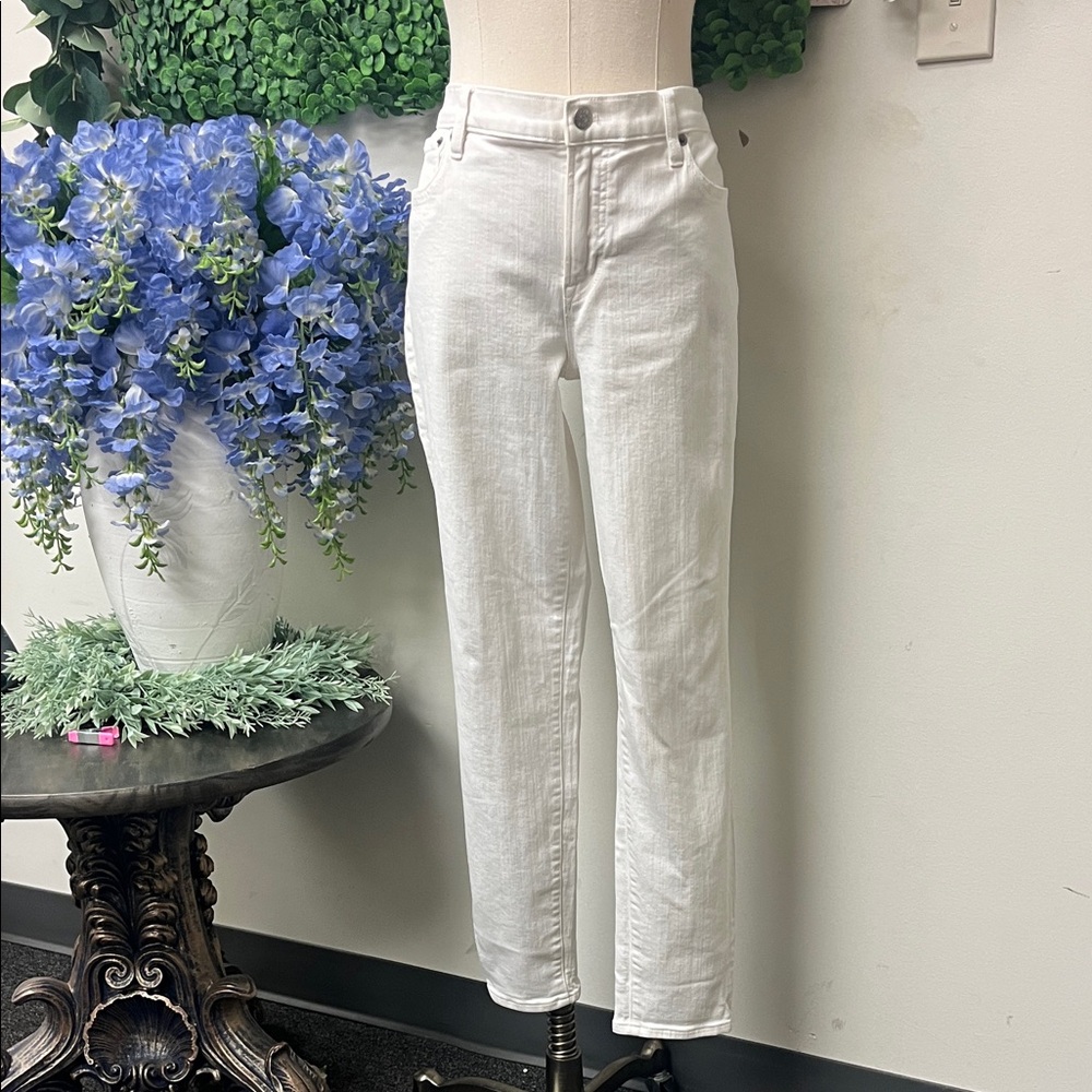 J.C Crew Women's Cream Straight Leg Jeans